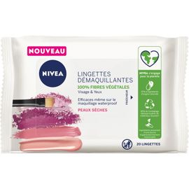 Pack De 3 - Nivea - Lingettes Démaquillantes Douceur Peaux Sèches Et Sensibles 20 Pièces 