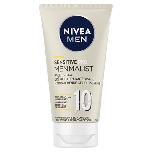 Pack De 2 - Crème Hydratante Visage Homme Nivea Men Peaux Sensibles De 10 Ingrédients Seulement Sensitive Pro Menmalist 75ml 