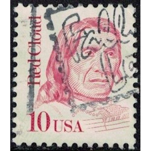Etats Unis 1987 Oblitéré Used Indien Red Cloud Chef Des Amérindiens Sioux Oglalas Su