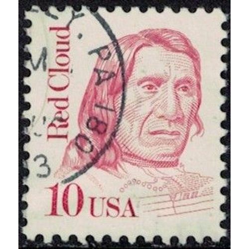 Etats Unis 1987 Oblitéré Used Indien Red Cloud Chef Des Amérindiens Sioux Oglalas Su
