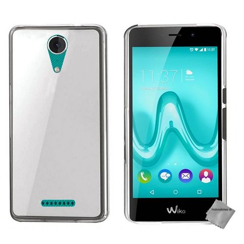 Housse Etui Coque Pochette Silicone Gel Fine Pour Wiko Tommy 2 + Verre Trempe - Blanc Transparent