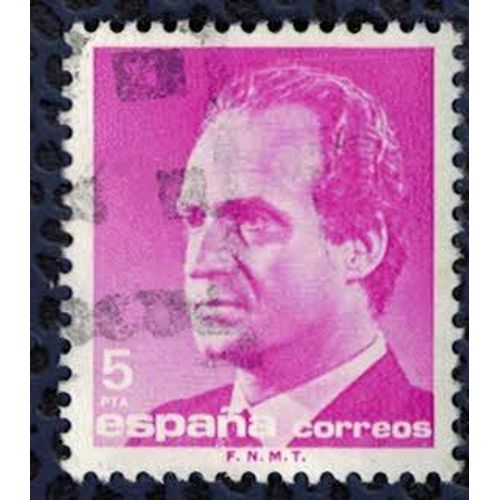 Espagne 1985 Oblitéré Used King 5 Pesetas Roi Juan Carlos I Lilas Su