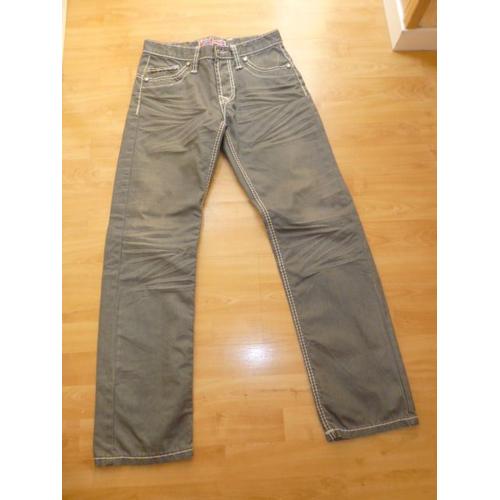 Jean Gov Denim Gris Effet Ciré - 14 Ans