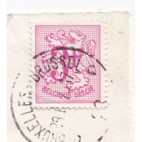 Timbre Belgique, Belgie : Armoiries De La Belgique Vermillon 3 F Belge