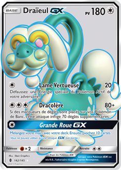 Carte Pokémon 142/145 Draïeul Gx 180 Pv [Sm - Gardiens Ascendants] (Fr)