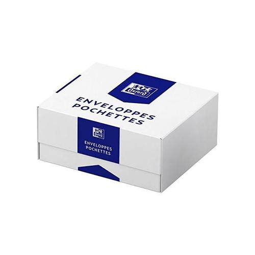 Oxford Boite De 500 Enveloppes Auto-Adhésives 110x220mm 90g Sans Fenêtre Blanc