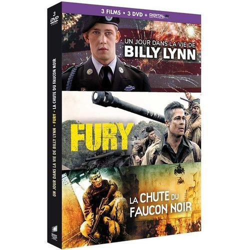Coffret : Un Jour Dans La Vie De Billy Lynn + Fury + La Chute Du Faucon Noir - Dvd + Copie Digitale