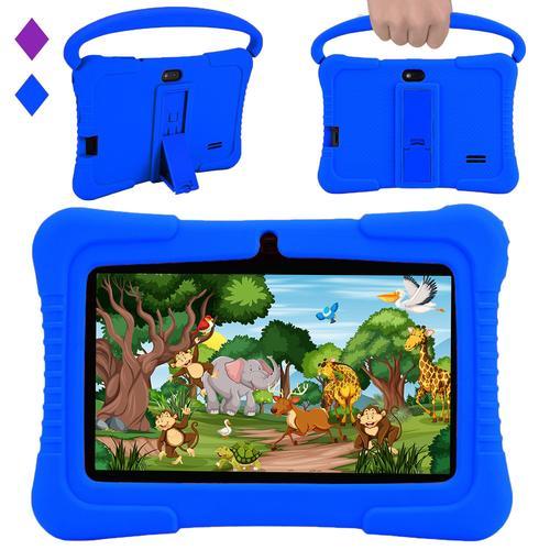 Tablette Enfants Veidoo 7" Android Tablet PC, 2 Go RAM 32 Go ROM, Écran Tactile HD, Contrôle Parental, Éducative (Bleu Foncé)