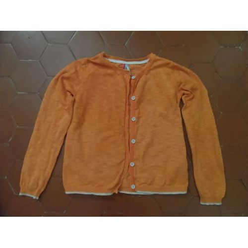 Cardigan Jersey Coton Orange Orchestra
