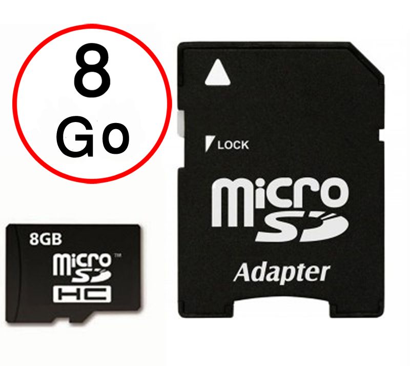 Honor 8 Carte Mémoire Micro-SD 8Go + Adaptateur de qualité by PH26®