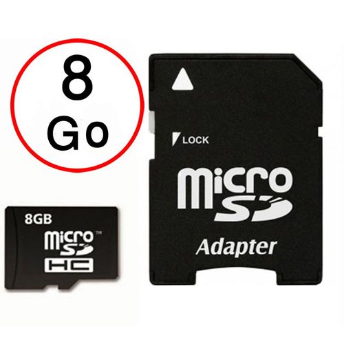 ZTE V870 Carte Mémoire Micro-SD 8Go + Adaptateur de qualité by PH26®