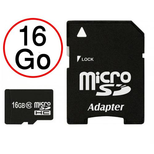Blu Advance 4.0 L3 Carte Mémoire Micro-SD 16 Go + Adaptateur de qualité by PH26®