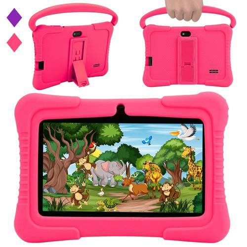 Tablette pour Enfants, Veidoo 7'' Android Tablet PC, 2 Go RAM 32 Go ROM, Écran Tactile HD, Contrôle Parental, Éducative (Rose)