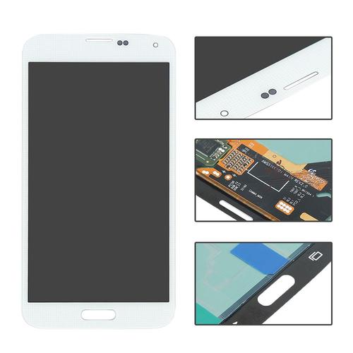 Écran Lcd Vitre Tactile Réparation Pré-Monté Pour Samsung Galaxy S5 9600 G900f Blanc + Outils