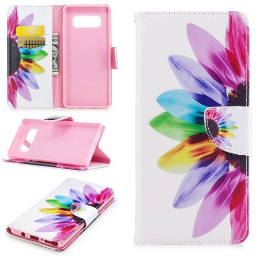 Saturcase Beau Motif Pu Cuir Magnétique Flip Portefeuille Support Porte-Carte Protecteur Coque Housse Étui Pour Samsung Galaxy Note 8 (Design-2)