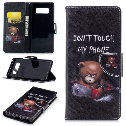 Saturcase Beau Motif Pu Cuir Magnétique Flip Portefeuille Support Porte-Carte Protecteur Coque Housse Étui Pour Samsung Galaxy Note 8 (Design-6)