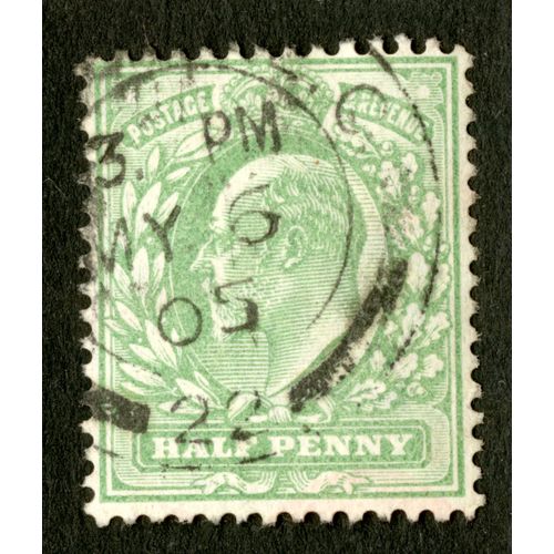 Timbre Oblitéré Postage Revenue, Half Penny
