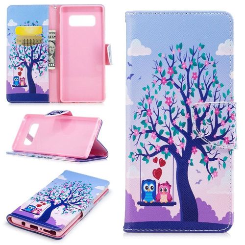 Saturcase Beau Motif Pu Cuir Magnétique Flip Portefeuille Support Porte-Carte Protecteur Coque Housse Étui Pour Samsung Galaxy Note 8 (Design-3)