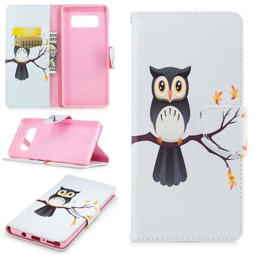 Saturcase Beau Motif Pu Cuir Magnétique Flip Portefeuille Support Porte-Carte Protecteur Coque Housse Étui Pour Samsung Galaxy Note 8 (Design-4)