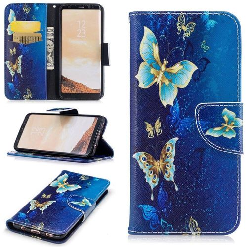Saturcase Beau Motif Pu Cuir Magnétique Flip Portefeuille Support Porte-Carte Protecteur Coque Housse Étui Pour Samsung Galaxy S8 (Design-2)