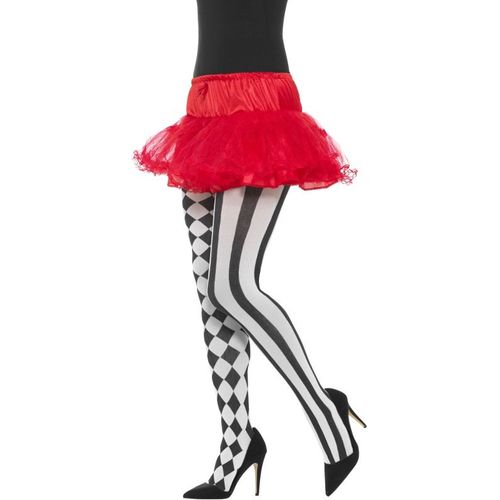 Collants Cirque Noirs Et Blancs Femme Xl