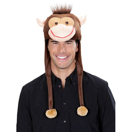 Bonnet Singe En Peluche Adulte Taille Unique