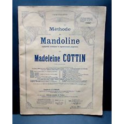 Madeleine Cottin Methode De Mandoline