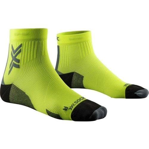 Run Discover Ankle - Chaussettes Running Femme Fluo Yellow / Opal Black 42 - 44 - 42 - 44