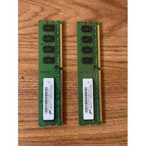 2x Barrette Ram Memoire Vive 2 Gb Giga