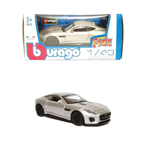 Bburago 1/43 Jaguar F-Type Argenté Bburago Voiture-Bburago