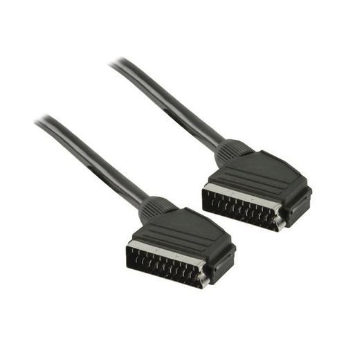 Valueline - Câble vidéo/audio - SCART mâle incliné pour SCART mâle incliné - 1.5 m - noir