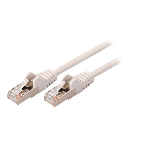 Valueline - Câble réseau - RJ-45 (M) pour RJ-45 (M) - 25 cm - SF/UTP - CAT 5e - moulé, rond, sans crochet - gris
