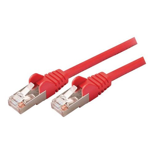 Valueline - Câble réseau - RJ-45 (M) pour RJ-45 (M) - 50 cm - SF/UTP - CAT 5e - moulé, rond, sans crochet - rouge