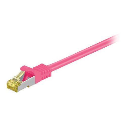 MicroConnect - Cordon de raccordement - RJ-45 (M) pour RJ-45 (M) - 1.5 m - SFTP, PiMF - CAT 7 - sans halogène, sans crochet, bloqué - rose