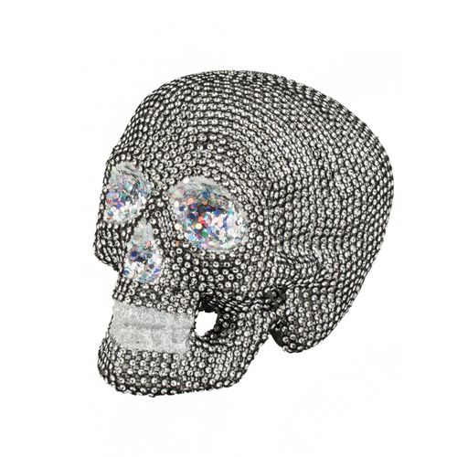 Décoration Squelette À Strass 19 X 15 Cm Halloween Taille Unique