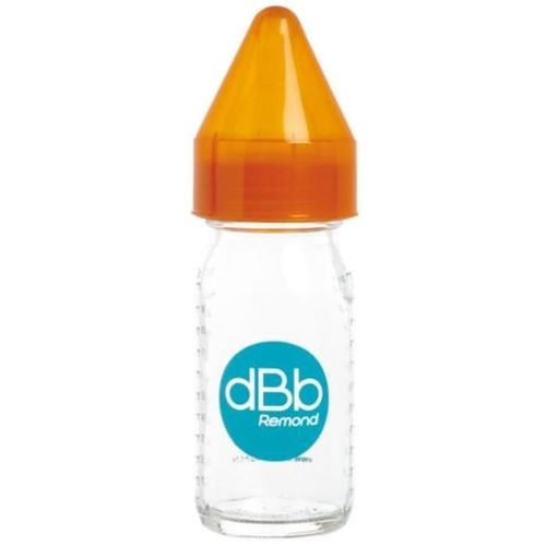 Dbb Remond Biberon Jus De Fruit Verre "Regul'air" Tétine Non Silicone - System Orange Translucide - S/Bte
