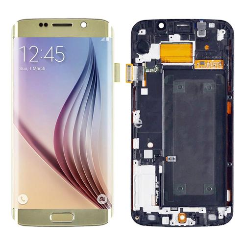 Doré Ecran Lcd Vitre Tactile Sur Chassîs Pour Samsung Galaxy S6 Edge G925t G925a G925v