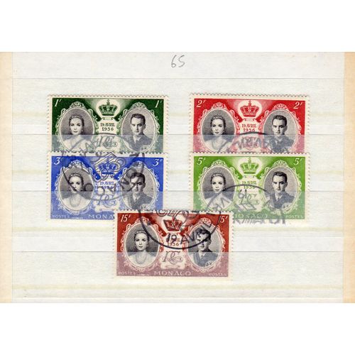 Timbres-Poste De Monaco (Mariage Du Prince Rainier Avec Grace Kelly)