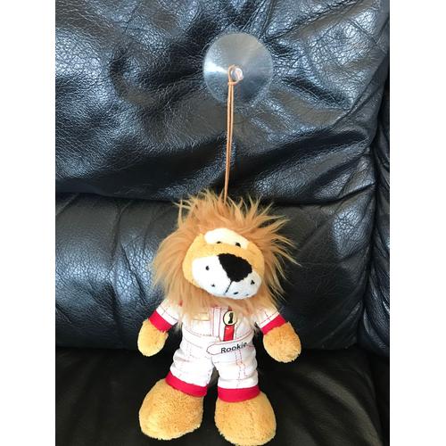 Doudou Peluche Lion Rookie Nurburgring Pilote À Suspendre 18cm