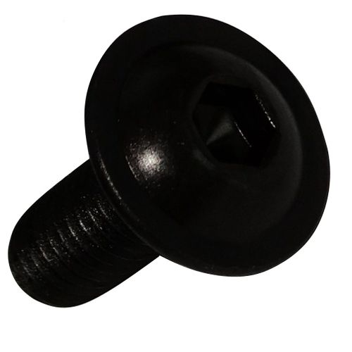 Aerzetix: 20 boulons vis à tête bombée avec collerette M6x16mm acier noirci empreinte 4mm Allen C18878