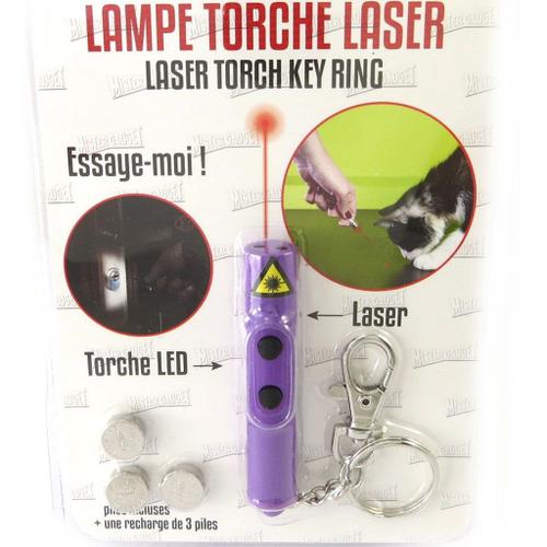 Porte-Clé 'lampe Torche Laser' Violet