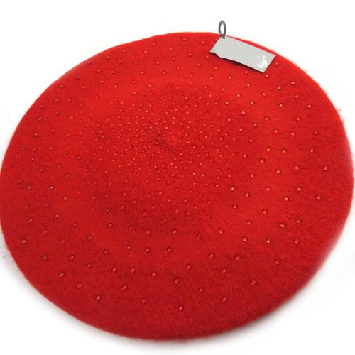 Beret Laine 'scarlett' Rouge (Strass)