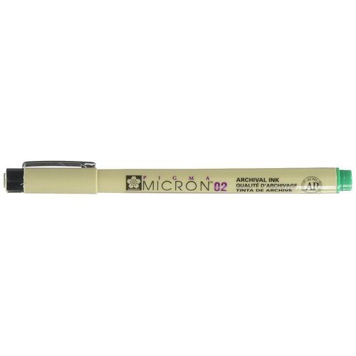 Sakura Feutre Fineliner Pigma Micron 02 Tracé 0,3 Mm Vert