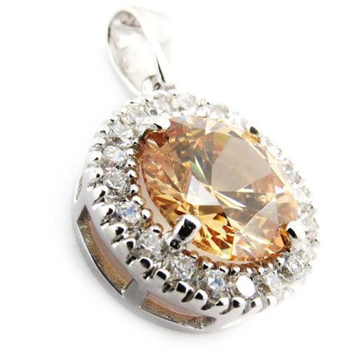 Pendentif Argent "Celestina" Ambre Blanc