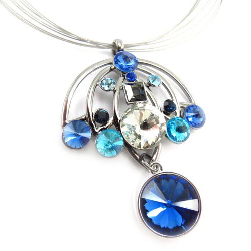 Collier Créateur "Sissi" Bleu