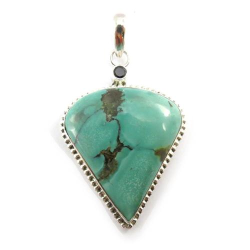 Pendentif Argent "Hatari" Turquoise