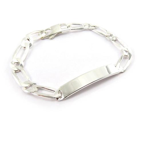 Bracelet Argent "Identité" 21 Cm 8 Mm