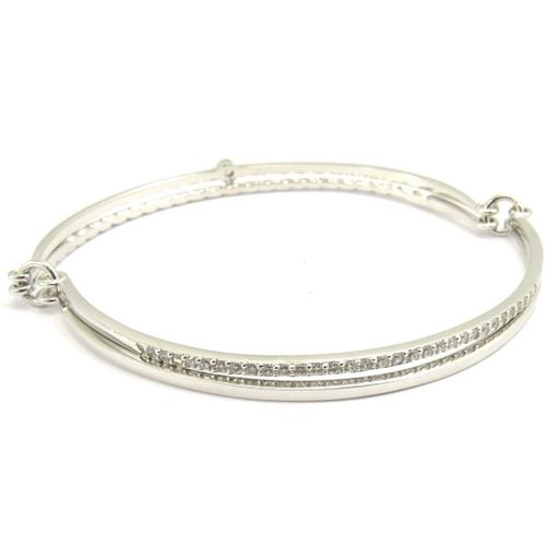 Bracelet Argent "Déesse" Blanc