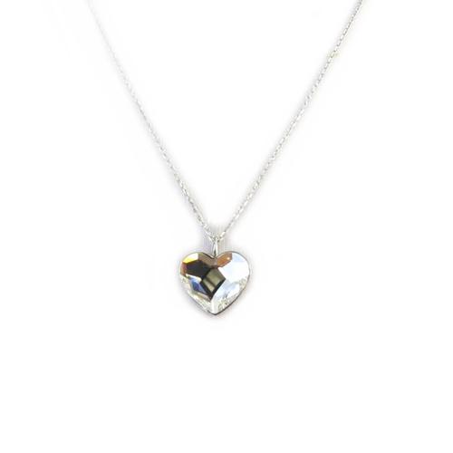 Lily-Swarovski [M2022] - Collier Argent 'love' Blanc (Cristal De Swarovski)