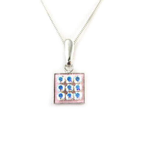 Lily-Swarovski [M2094] - Collier Argent 'sissi' Rose Boréal